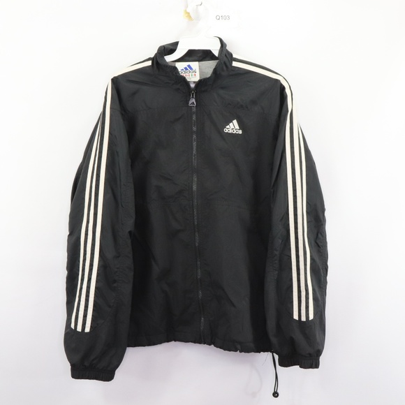 adidas Other - Vintage Adidas Spell Out Striped Windbreaker Coat